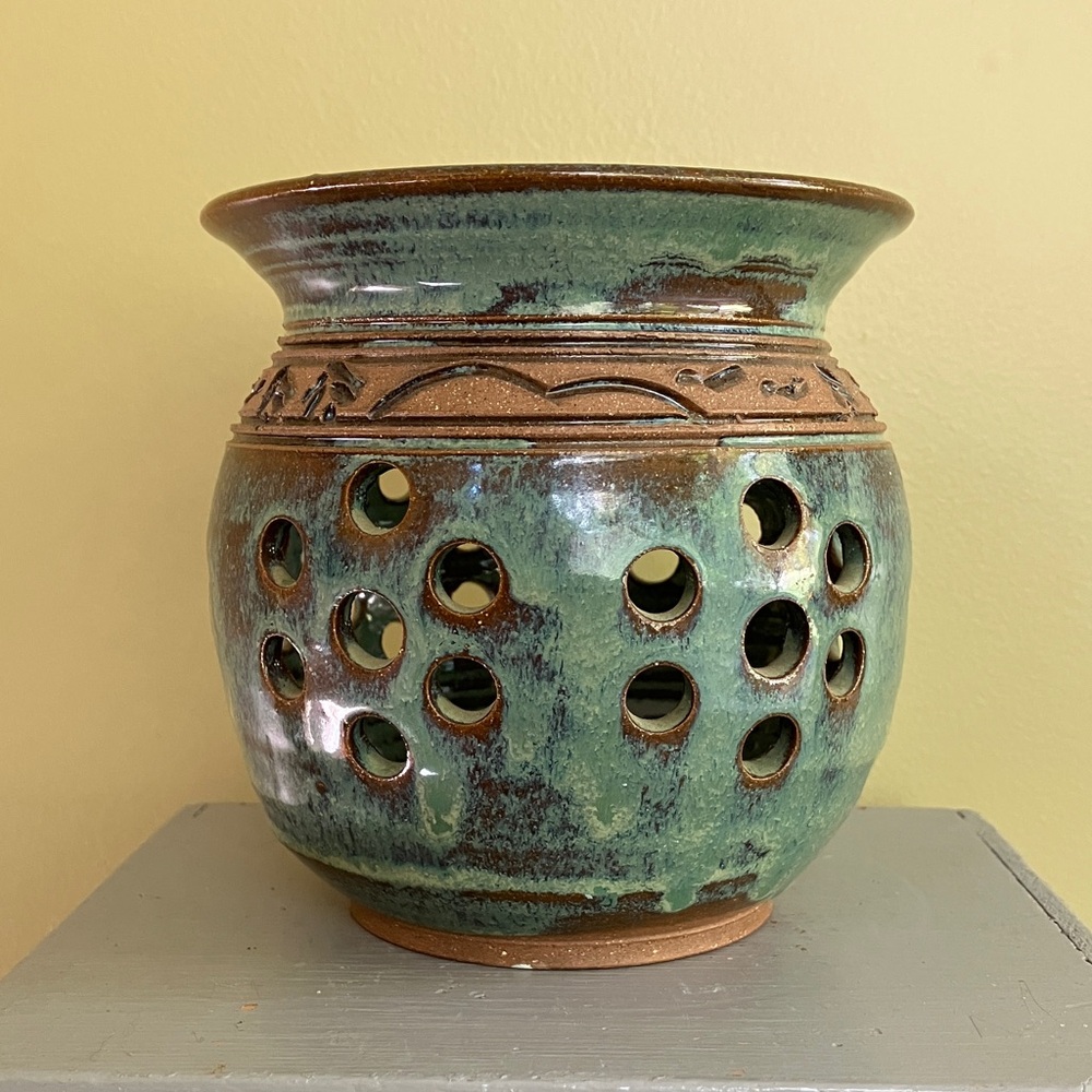 Candleholder Luminary - Handmade by Groundhog Blues Pottery